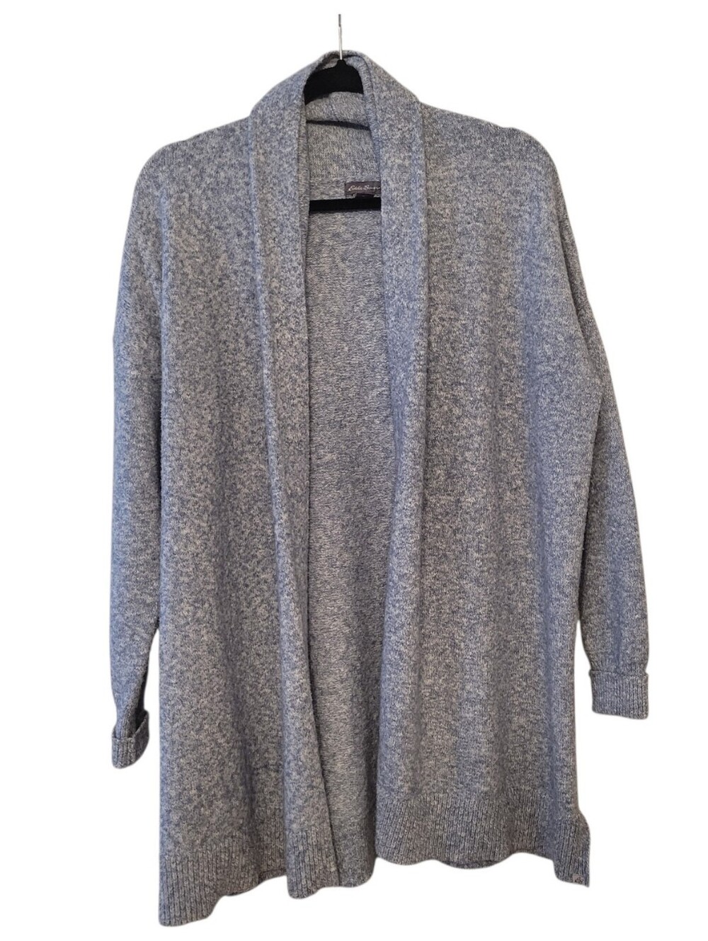 Eddie Bauer Blue Heathered Open‎ Cardigan Sweater Size M/L